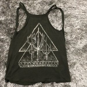 Charlotte Russe beaded cactus crop tank